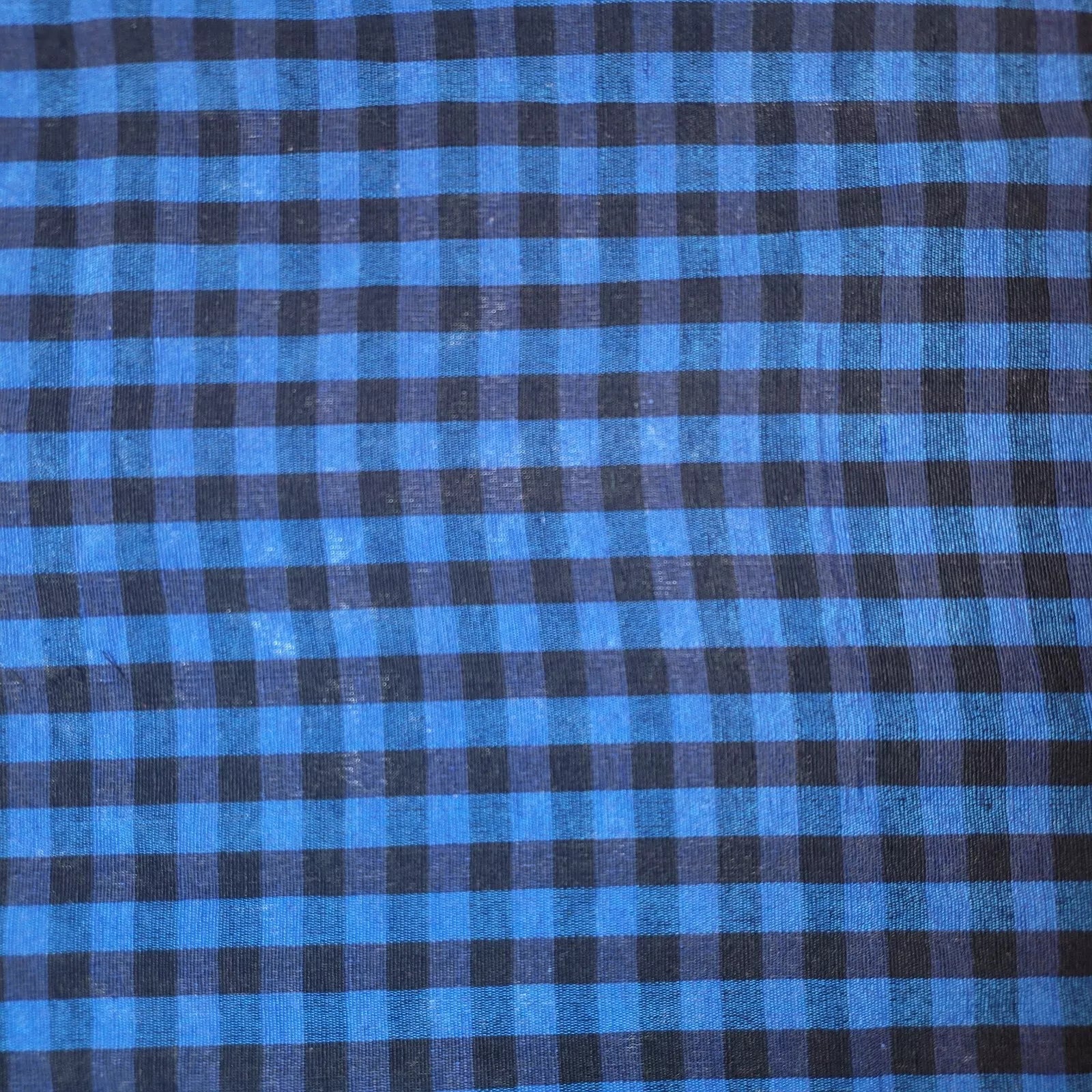 100% Cotton Gingham 1/8" Check Plaid Fabric | Parna Patka Dastaar Cloth for Sewing & Crafts – 23 Meter Roll