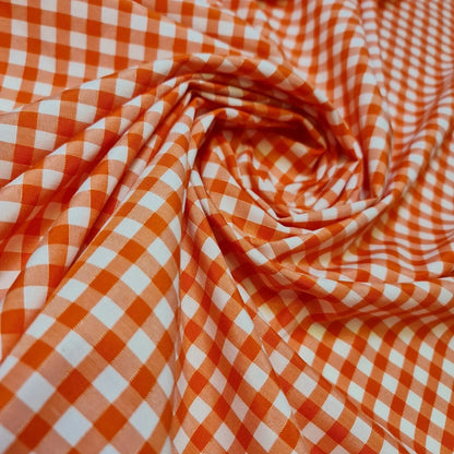 Polycotton Gingham Check Fabric – 1/8", 1/4" & 1" Checks 44" (112cm) Wide Dressmaking & Uniform Fabric by the Metre