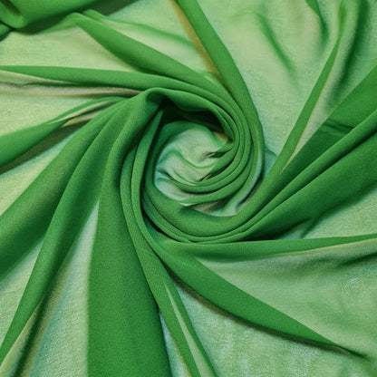 Sheer Poly Crepe Chiffon Fabric | 44" (112cm) Wide Semi-Transparent Lightweight Dress, Draping & Craft Material – Sold by the Metre