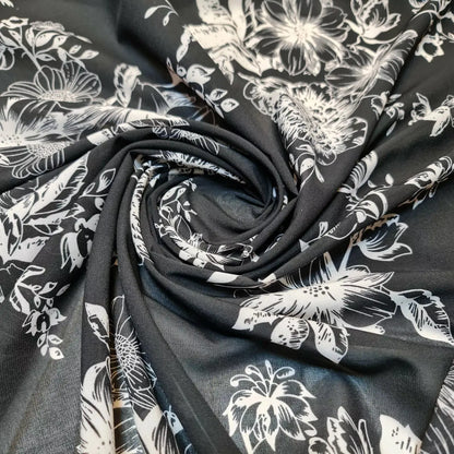 Floral, Animal & Paisley Printed Fabric | 58" (147cm) Wide Georgette, Chiffon & Crepe Dressmaking Material – Sold by the Metre
