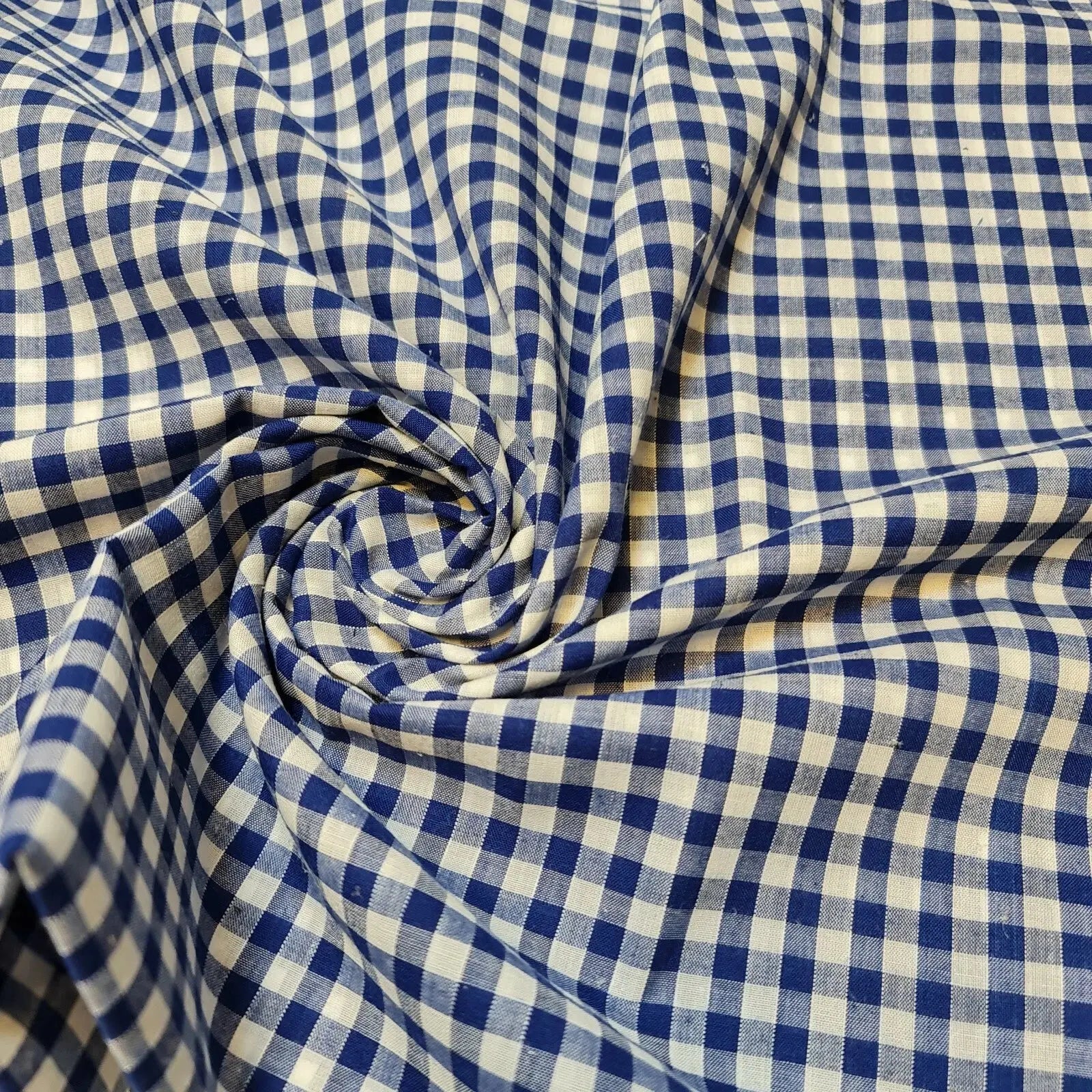 Polycotton Gingham Check Fabric – 1/8