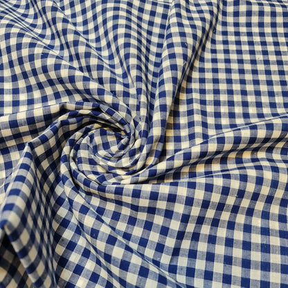 Polycotton Gingham Check Fabric – 1/8", 1/4" & 1" Checks 44" (112cm) Wide Dressmaking & Uniform Fabric by the Metre