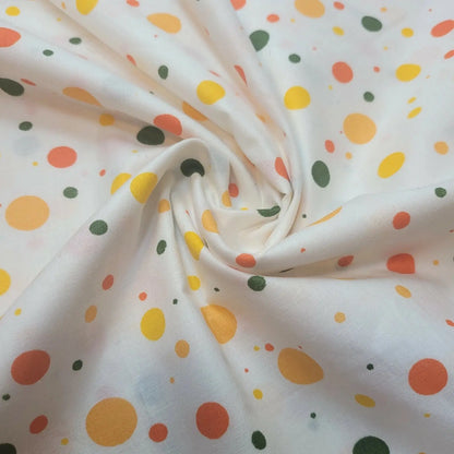 Pea Pin Spot Polka 100% Cotton Lawn Fabric | 44" (112cm) Wide Soft Dressmaking, Quilting & Craft Material – Sold by the Metre
