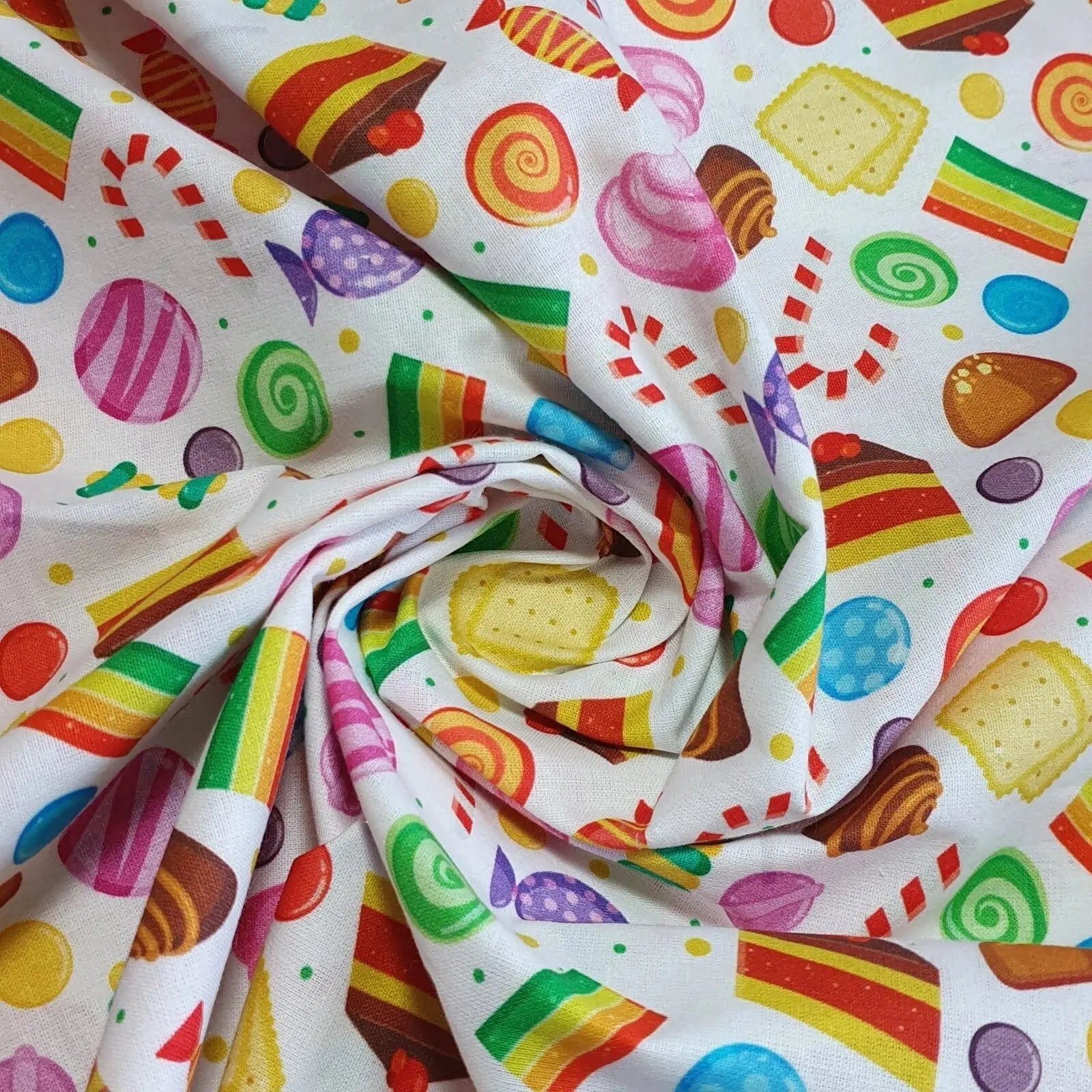100% Cotton Printed Fabric | Treats, Fruits & Macaron Designs – 44