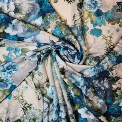 Printed ITY Jersey Fabric | 58" (147cm) Wide Nylon Lycra 4-Way Stretch Spandex for Dresses & Swimwear – Sold by the Metre
