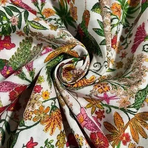 Floral 100% Cotton Paisley Fabric | 44