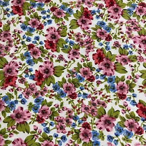 Floral 100% Cotton Paisley Fabric | 44" (112cm) Wide Dressmaking, Craft & Quilting Material – Sold by the Meter