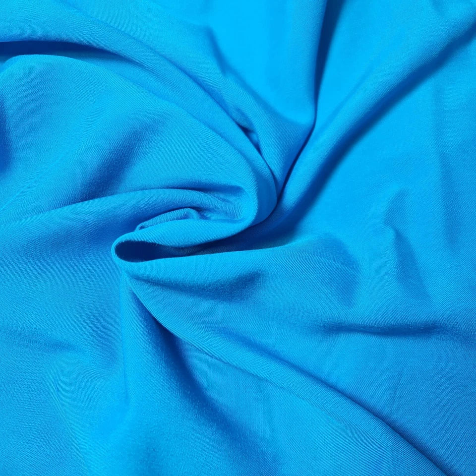 High Quality Poly Viscose Cotton Plain Fabric – 58" Wide Non-Stretch Dressmaking & Craft Material by the Metre