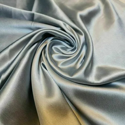 Satin Charmeuse Glossy Silky Polyester Fabric – 44" Wide – Bridal Dress, Craft & Event Material – 23m Bolt/Roll
