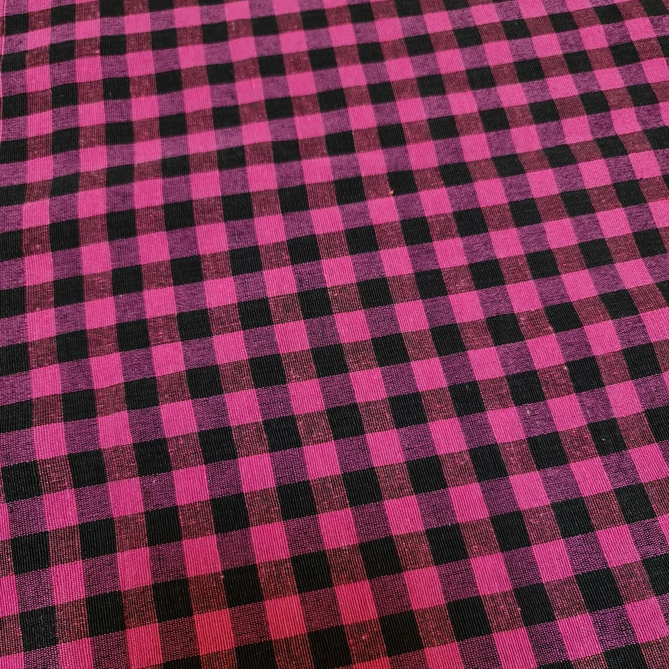 100% Cotton Gingham 1/8" Check Plaid Fabric | Parna Patka Dastaar Cloth for Sewing & Crafts – 23 Meter Roll