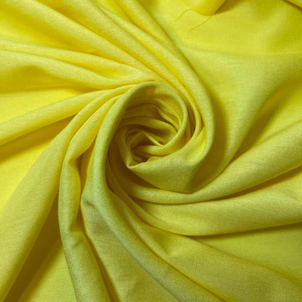 High Quality Poly Viscose Cotton Plain Fabric – 58" Wide Non-Stretch Dressmaking & Craft Material by the Metre