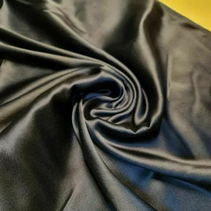 Satin Charmeuse Glossy Silky Polyester Fabric – 44" Wide – Bridal Dress, Craft & Event Material – 23m Bolt/Roll