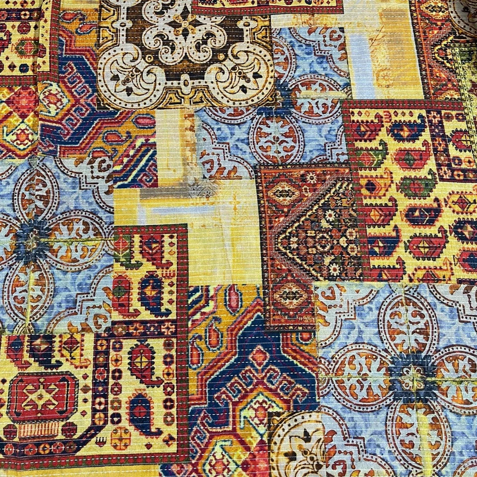 Kantha Batik Cotton Fabric | 44" (112cm) Wide Craft, Dressmaking & Blind Curtain Material – Sold by the Meter