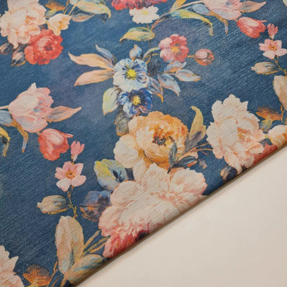 Crepe Chiffon Floral Lurex Sheer Fabric – 58" Wide Lightweight Dress, Drape & Craft Material by the Meter