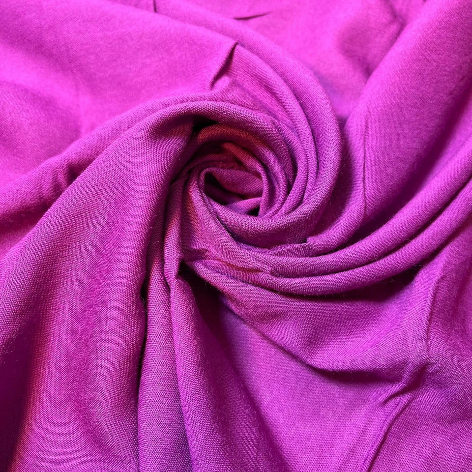 High Quality Poly Viscose Cotton Plain Fabric – 58" Wide Non-Stretch Dressmaking & Craft Material by the Metre