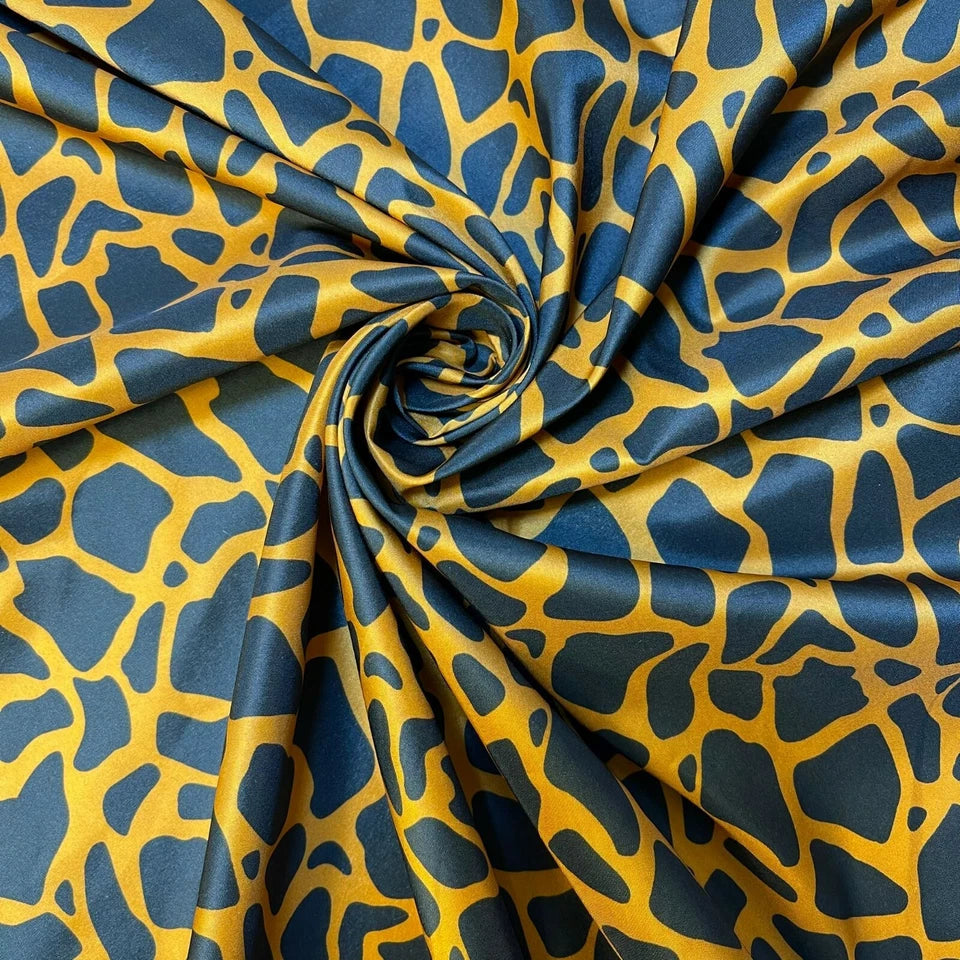 Floral Silk Satin Printed Fabric | 58