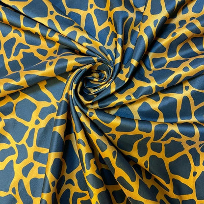 Floral Silk Satin Printed Fabric | 58" (147cm) Wide Soft Silky Dressmaking & Drape Material – Sold by the Metre