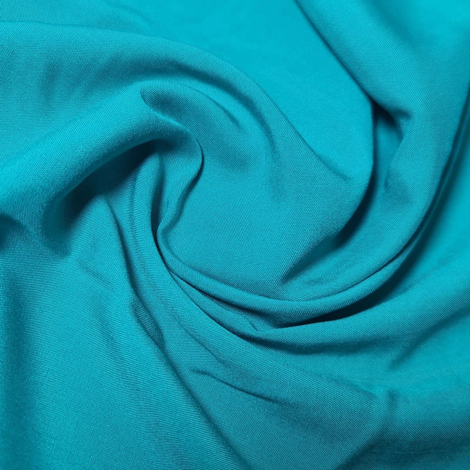 High Quality Poly Viscose Cotton Plain Fabric – 58" Wide Non-Stretch Dressmaking & Craft Material by the Metre