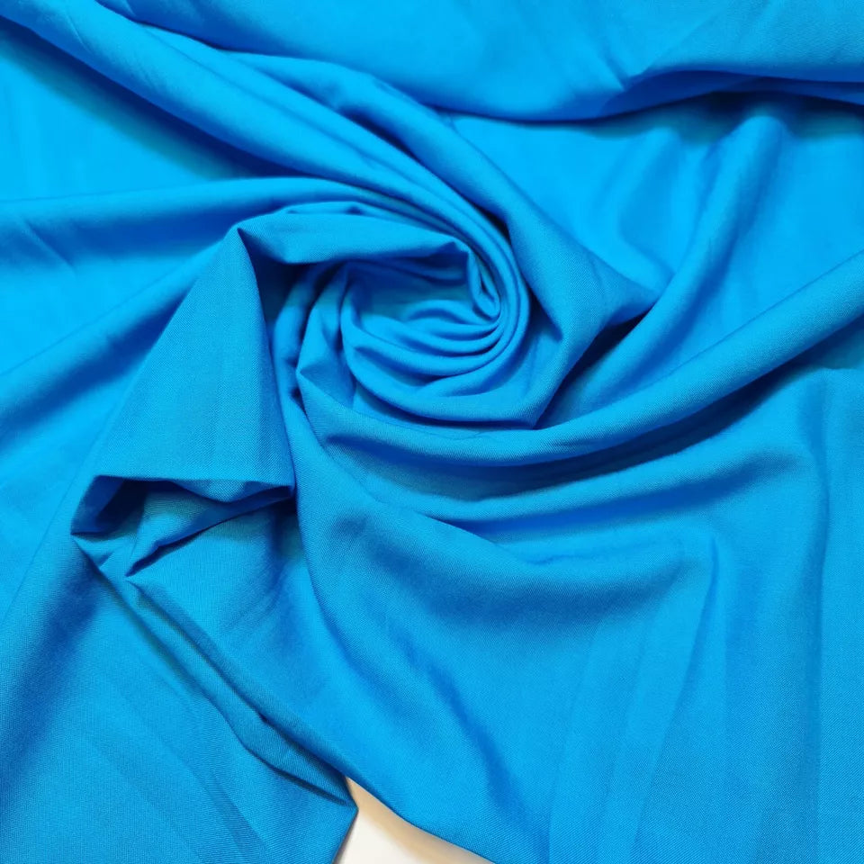High Quality Poly Viscose Cotton Plain Fabric – 58" Wide Non-Stretch Dressmaking & Craft Material by the Metre