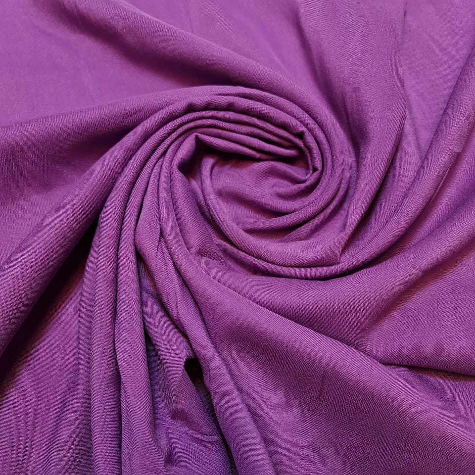 High Quality Poly Viscose Cotton Plain Fabric – 58" Wide Non-Stretch Dressmaking & Craft Material by the Metre