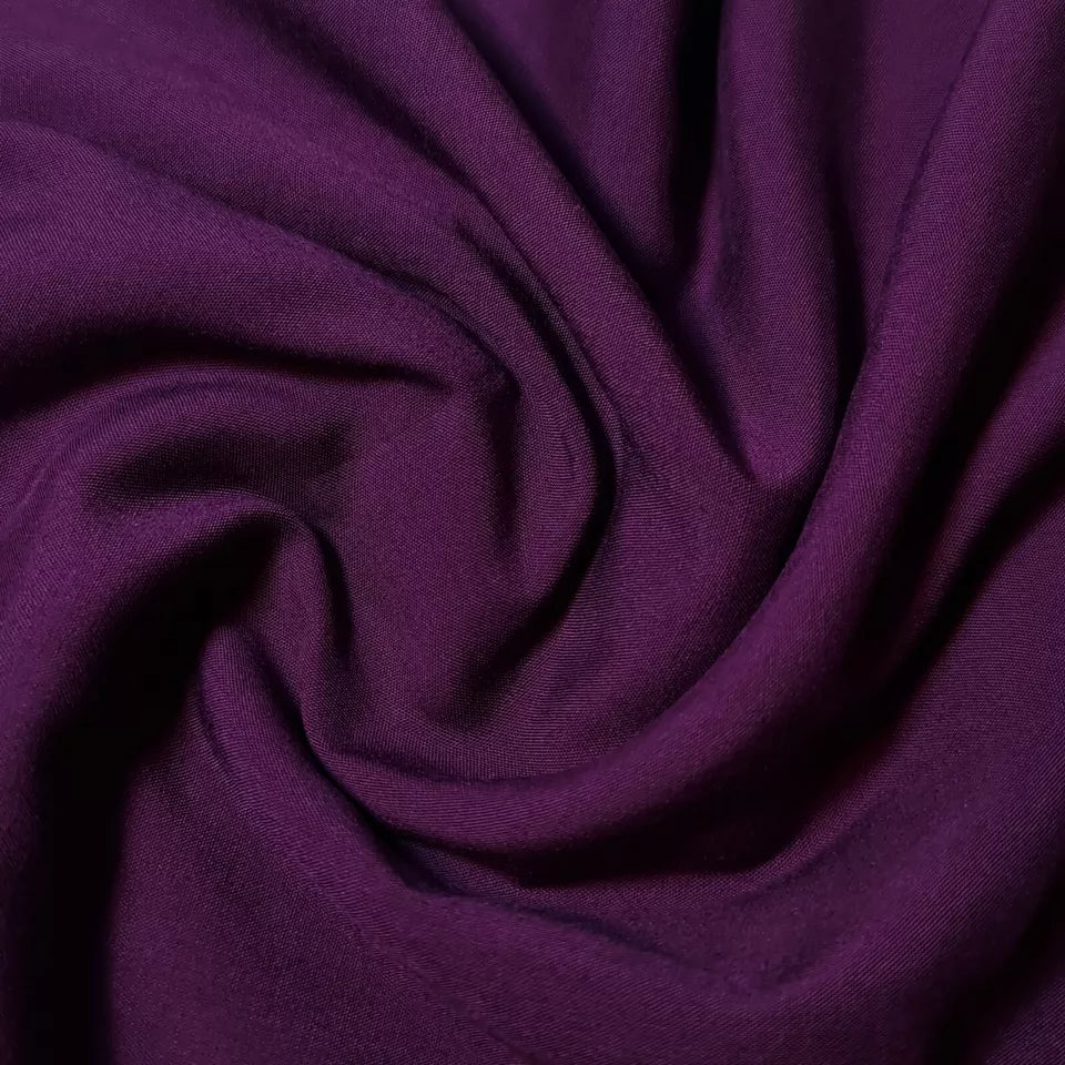 High Quality Poly Viscose Cotton Plain Fabric – 58" Wide Non-Stretch Dressmaking & Craft Material by the Metre