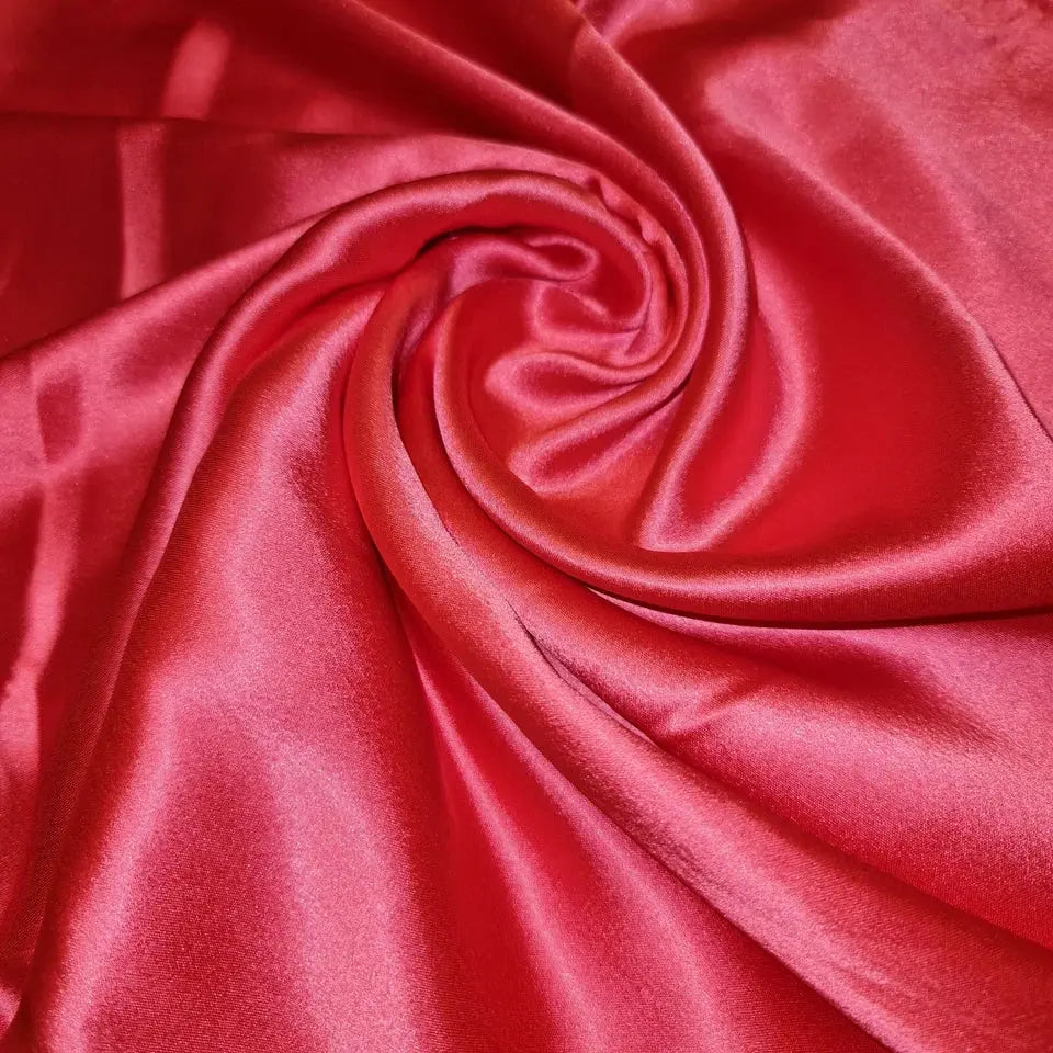 Silky Charmeuse Satin Fabric | 44" (112cm) Wide Luxury Glossy Silk-Like Weave for Bridal Dress, Draping & Décor – Sold by the Metre