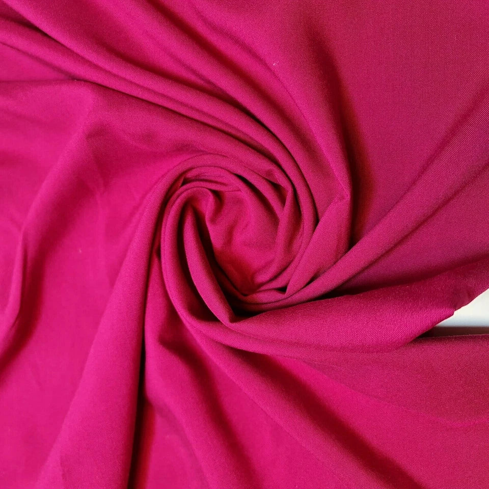 High Quality Poly Viscose Cotton Plain Fabric – 58" Wide Non-Stretch Dressmaking & Craft Material by the Metre